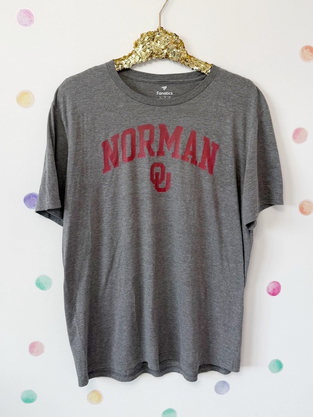 Fanatics Gray Tee with Red Norman Graphic
